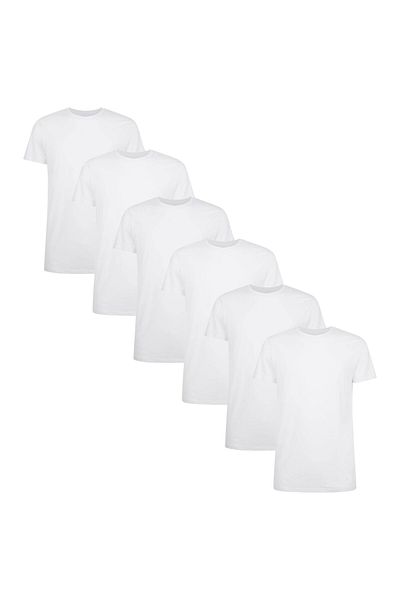Bamboo Basics Herren T-Shirt RUBEN, 6er Pack - Unterhemd, Rundhals, Single Jersey