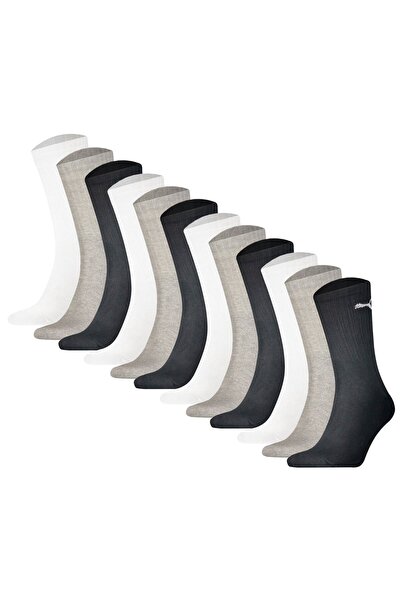 Puma Unisex Sportsocken, 12er Pack - Sport Crew Socken, ECOM, Logo, einfarbig