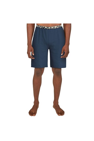 Tom Tailor Herren Pyjamahose - Bermuda, kurz, Short, einfarbig