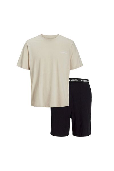 Jack & Jones JACK&JONES Herren Schlafanzug - kurz, JACEVEREST TEE AND SHORTS SET, Pyjama, Rundhalsausschnitt
