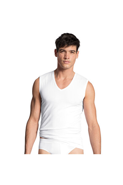 Calida Herren Unterhemd, 2er Pack - Cotton Code, V-Ausschnitt, City-Shirt, Single Jersey