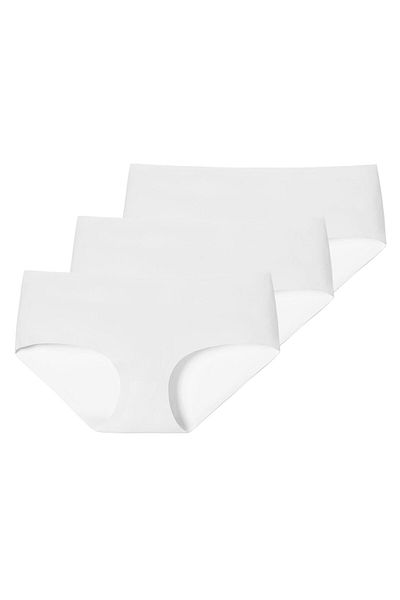 Schiesser Damen Panty, 3er Pack - Invisible Cotton, Nahtlos, Vorteilspack