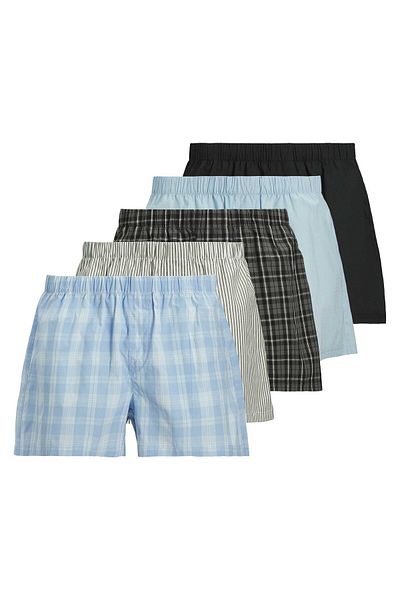 Jack & Jones JACK&JONES Herren Web-Boxershorts, 5er Pack - JACMILANO WOVEN BOXERS 5 PACK, Baumwolle