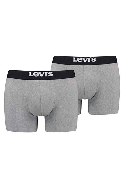 Levi's LEVI´S Herren Boxershorts, 4er Pack - Solid Basic Boxer Brief Organic, Logobund