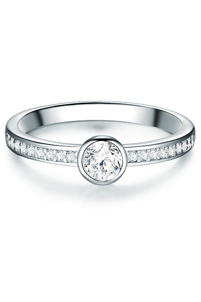 Trilani Silberring Ring Sterling Silber Zirkonia weiß
