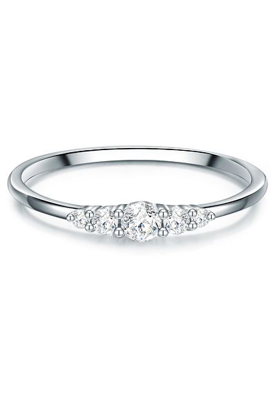 Trilani Silberring Ring Sterling Silber Zirkonia weiß