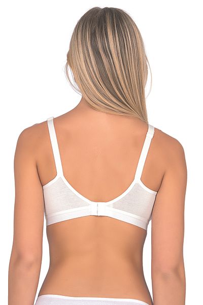 Kompedan 428 Women's Cotton Flexible Comfortable Wire Free Wire Free Unfilled Empty Cup Nursing Bra