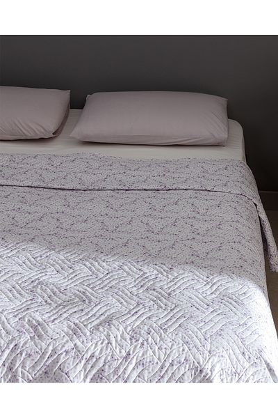 Madame Coco Octave King Size Bedspread - Plum Color