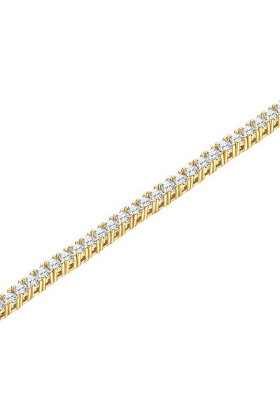 Trilani Silberarmband Armband Sterling Silber gelbgold Zirkonia weiß