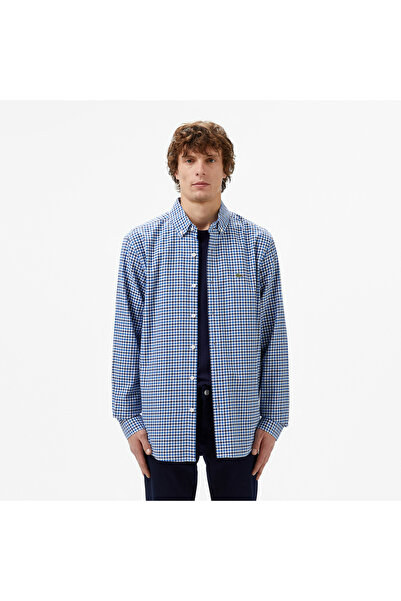 Lacoste Erkek Regular Fit Denim Lacivert Gömlek