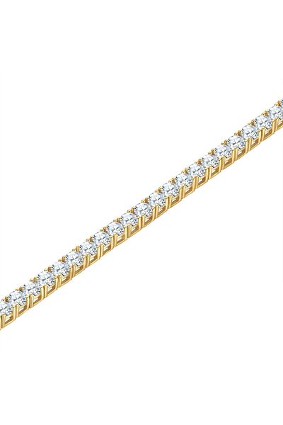 Trilani Silberarmband Armband Sterling Silber gelbgold Zirkonia weiß