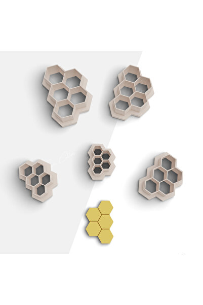 brocutters قالب قطع من طين البوليمر على شكل مكعب العسل، قالب القرط، قالب المج...