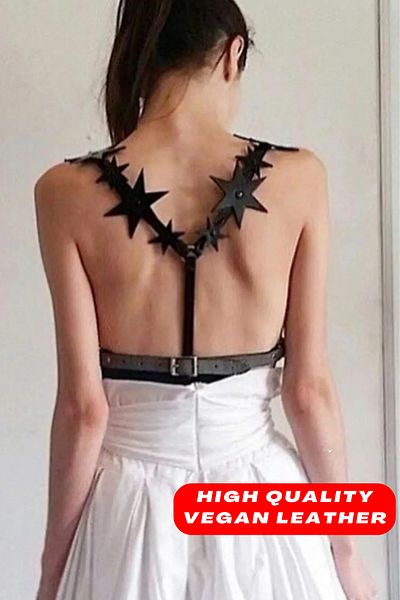 Angels Passion Stylish Leather Belt with Star Detail