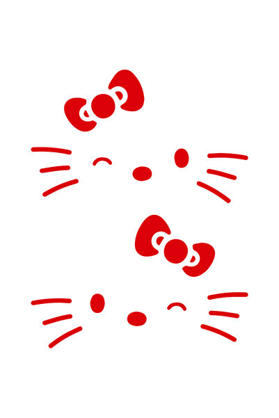 Sönmez Dijital Yan Ayna Hello Kitty Sticker - Yan Ayna Sticker - Sağ Sol Set ...