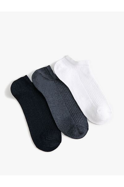 Koton Set de 3 șosete papuci texturați - Multicolor