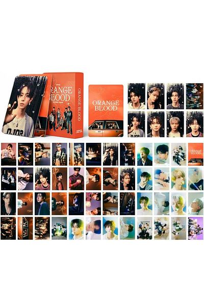 Kpop Dünyasi Enhypen'' Orange Blood'' Double-Way Printed Lomo Card Set