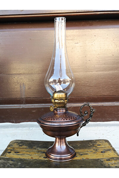 COPPERMALL HANDMADE Bakır Gaz Lambası El Dövmesi Nostaljik Bakır Kandil