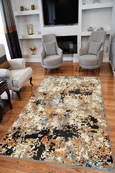 YTR HOME Dijital Baskı Yıkanabilir Kaymaz Taban Dekoratif Salon Mutfak Halısı...