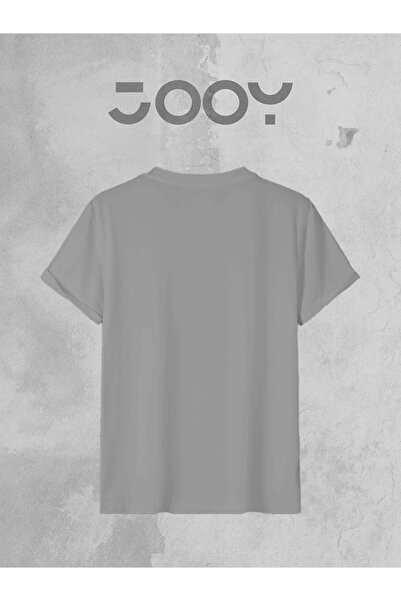 Jooy Бруклін JC Друкована широка форма Oversize димчасто-сіра футболка