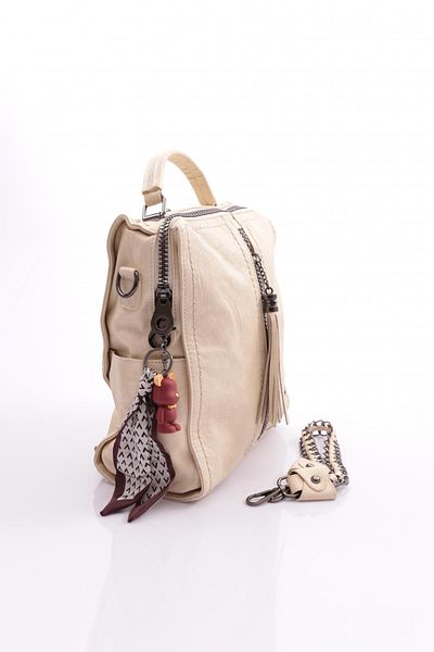 ÇÇS 17390 Women's Washed Leather Mascot Handbag