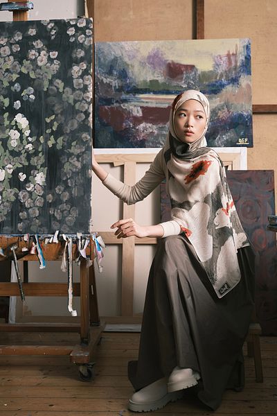 Qef Modal Brush - Shawl Bucket Khaki