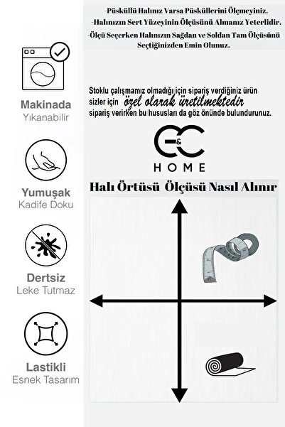 G&C HOME Star Patterned Striped Digital Printed Non-Slip Carpet - Washable Base for Living Room, Kitchen, Balcony