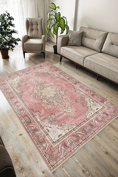 YTR HOME Dijital Baskı Yıkanabilir Kaymaz Taban Dekoratif Salon Mutfak Halısı...