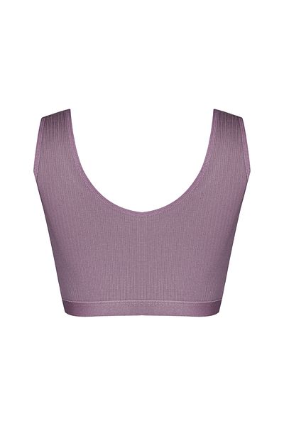 HNX Cotton Corded Textured Thick Strap Removable Covered Women's Bustier