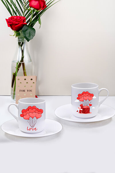 Trendmiya Set special de 2 cești de cafea pentru Ziua Îndrăgostiților