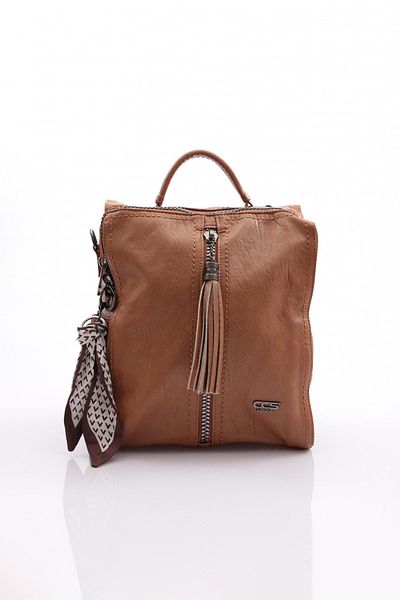 ÇÇS 17390 Women's Washed Leather Mascot Handbag