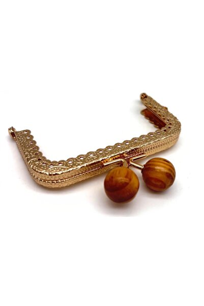 angel çanta aksesuar Angel Çanta Aksesuar 8.5  Cm Light Gold Renk Ahşap Toplu Cüzdan Klipsi, Cüzdan Bursu