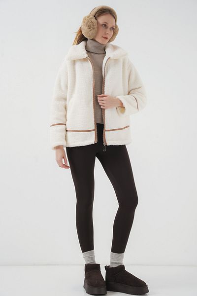 Bigdart 5173 Model Lined Camel Plush Jacket