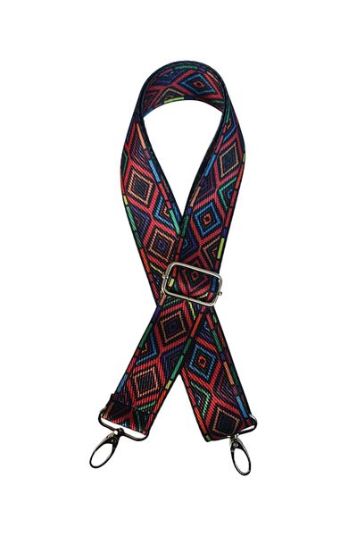 Gloria Adjustable Polyester Col Column Bag Handle - 120 cm / 2 Patterns Antique Baklava