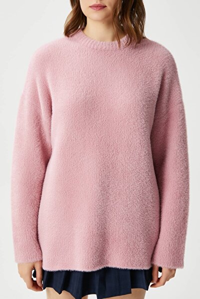 Ritnice Women's Fluffy Soft Rose Knitwear Sweater