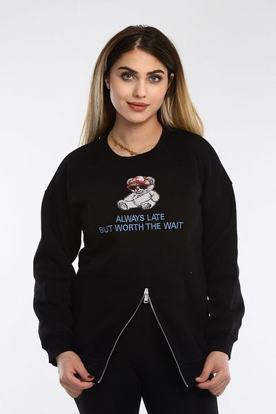 NEWCO SWEATSHIR IMPRIMAT BEAR MADE din 3 fire