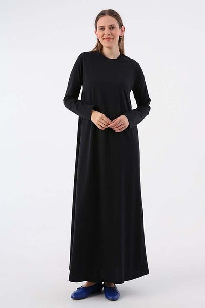 ALLDAY Black-Long Sleeve Lingerie Dress