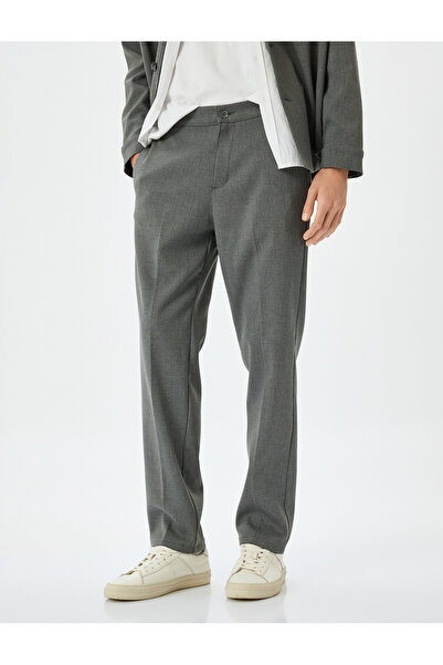 Koton Viskon Karışımlı Cep Detaylı Kumaş Pantolon