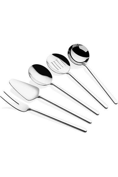 Onedekor 5 Pieces Silver Sauce Ladle Serving Set