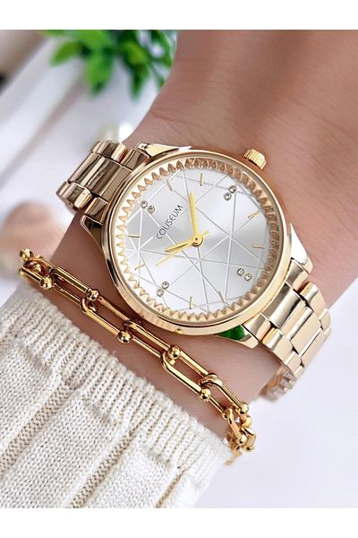 Coliseum Vintage Design Women's Wristwatch and Bracelet Set - Cl8369.M5