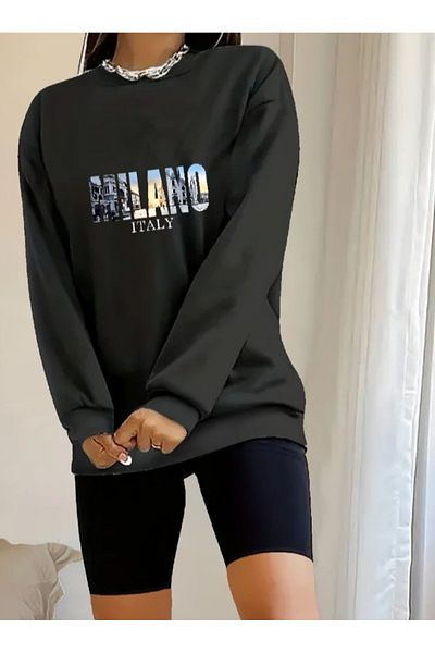 Kokosh moda Γυναικεία μακρυμάνικη μπλούζα με λαιμόκοψη με στάμπα βισκόζης με δύο κλωστές