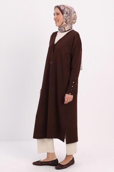 ALLDAY Coffee button cardigan