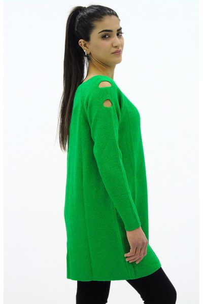 Tuğra Glitter Shoulder Detailed Tunic Blouse