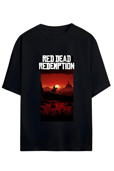 MAGORS TRIUC OVERSIZE UNISEX DIN BUMBAC CU DESIGN RED DEAD REDEMPTION