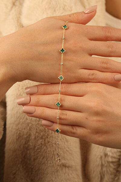 Çgk Çiğdem Gürel Kuyumculuk Yonca Dorikalı Altın Bileklik