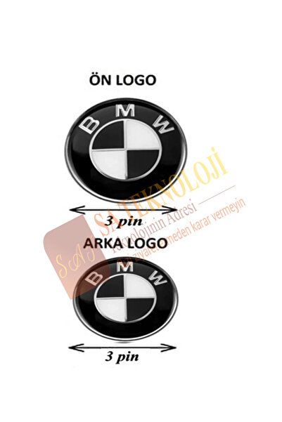 SATECHNOLOGY Bmw f20 kasa kaput ve bagaj logosu SİYAH BEYAZ 2li(F20-F21 kasal...