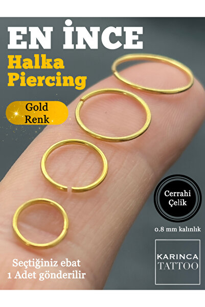 Karınca Piercing En İnce Halka Çelik Piercing Kulak Burun Piercing Hızma 316L Surgical Steel