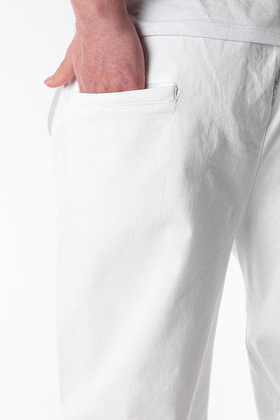 Madmext Ecru Herrenhose mit weitem Bein und Krawatte E7403