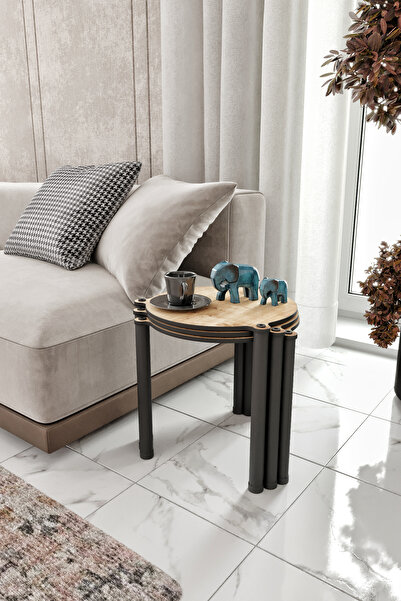 CNRWOOD La Via SAFİR MEŞE Yuvarlak Zigon 3 Lü