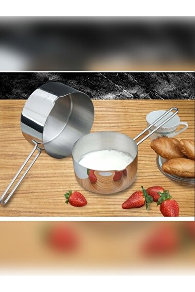 King Queens 2'li Set 18/10 Çelik 16-18 Cm (Essennso) Kaçerola Sütlük Ve Sosluk