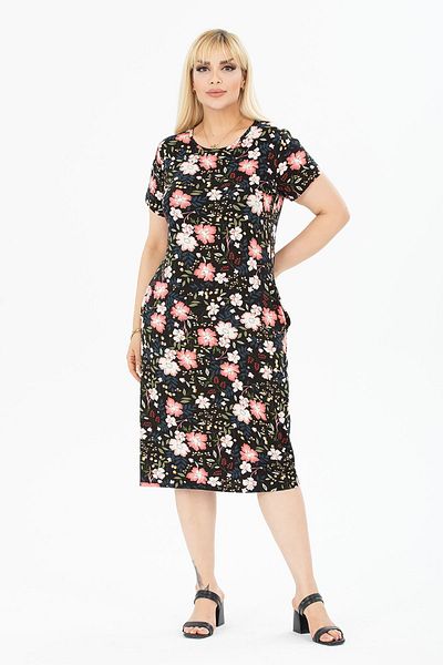 modayız Καλοκαιρινό Φόρεμα με Τσέπες Plus Size 34D-2397